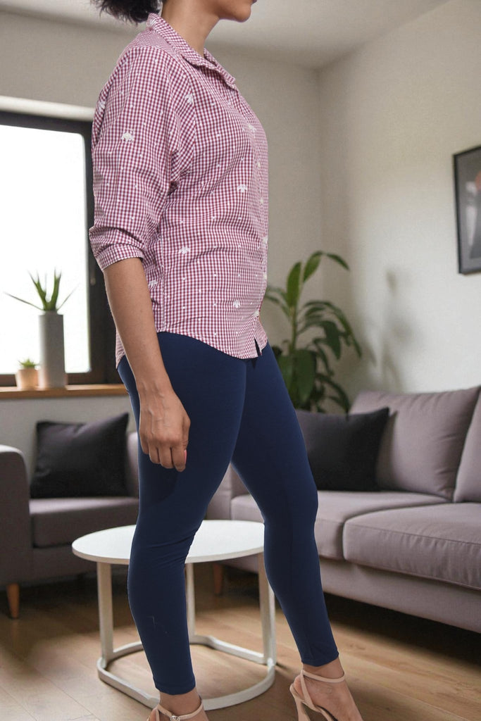 Ladies Red Button Front Shirt - StylePhase SA