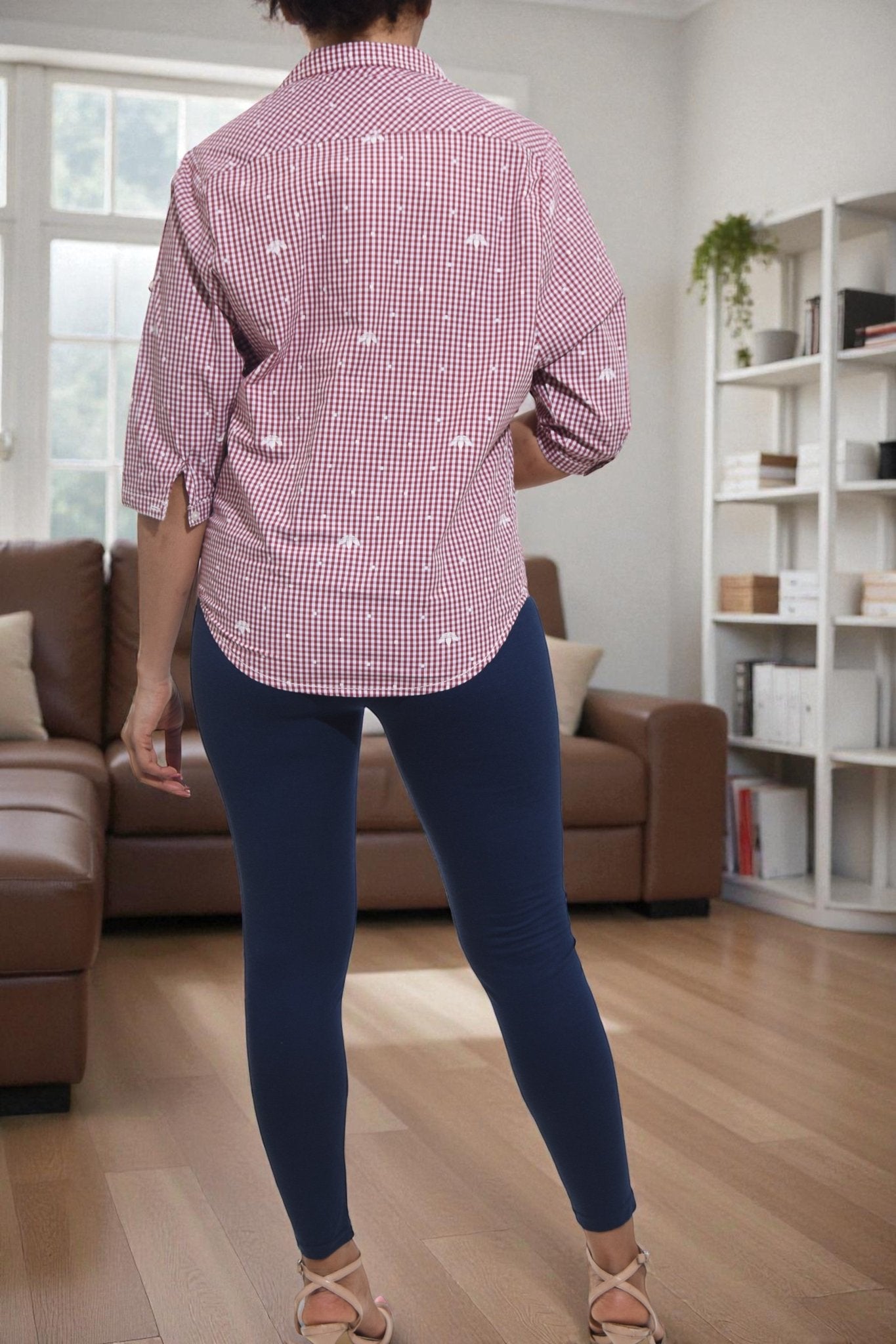 Ladies Red Button Front Shirt - StylePhase SA