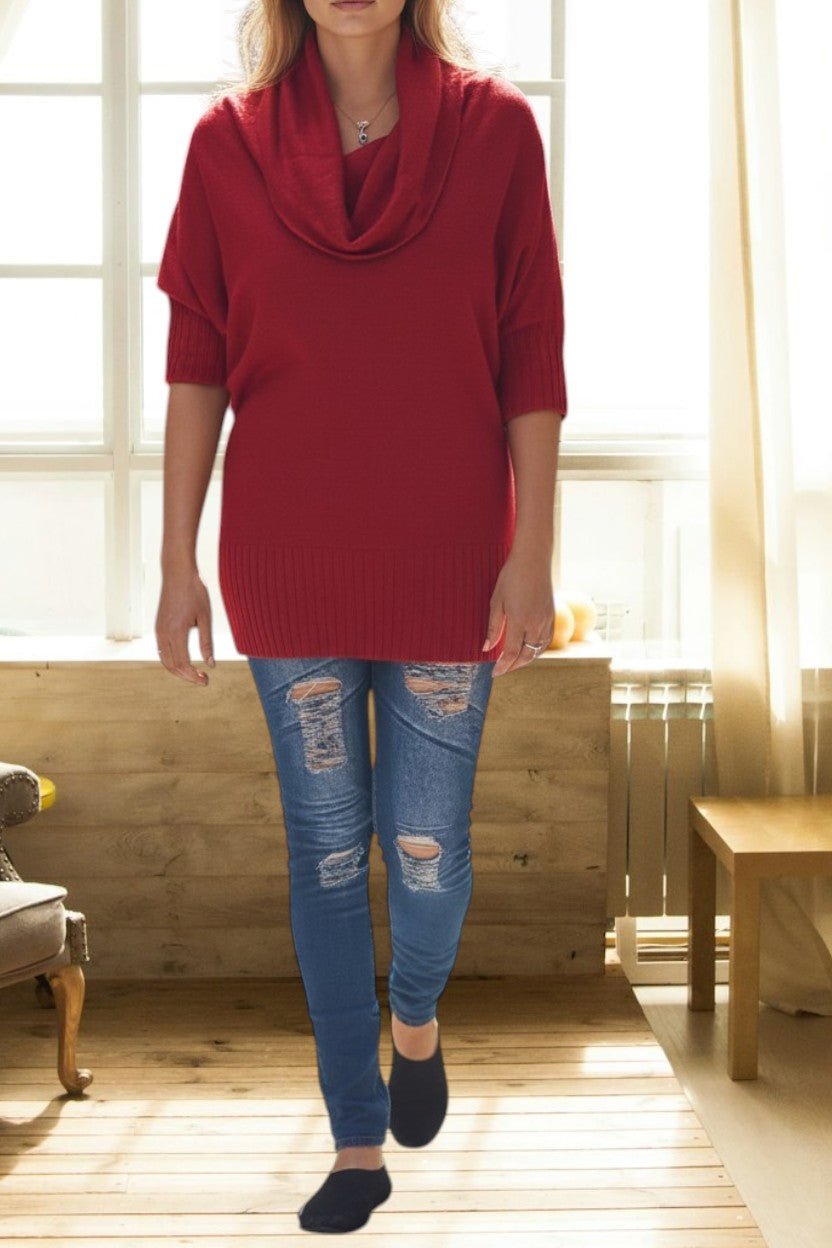 Ladies Red Cowl Neck Jersey - StylePhase SA