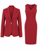 Ladies Red Dress Two Piece Set- New Feeling - StylePhase SA