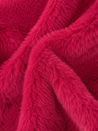 Ladies Red Faux Fur Zip Hoody Jacket - StylePhase SA