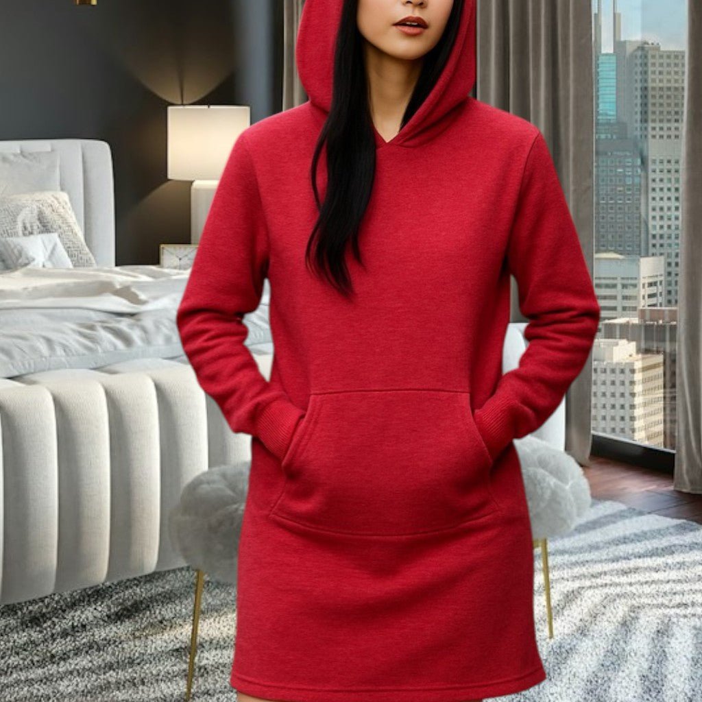 Ladies Red Fleece Sleep Shirt - StylePhase SA
