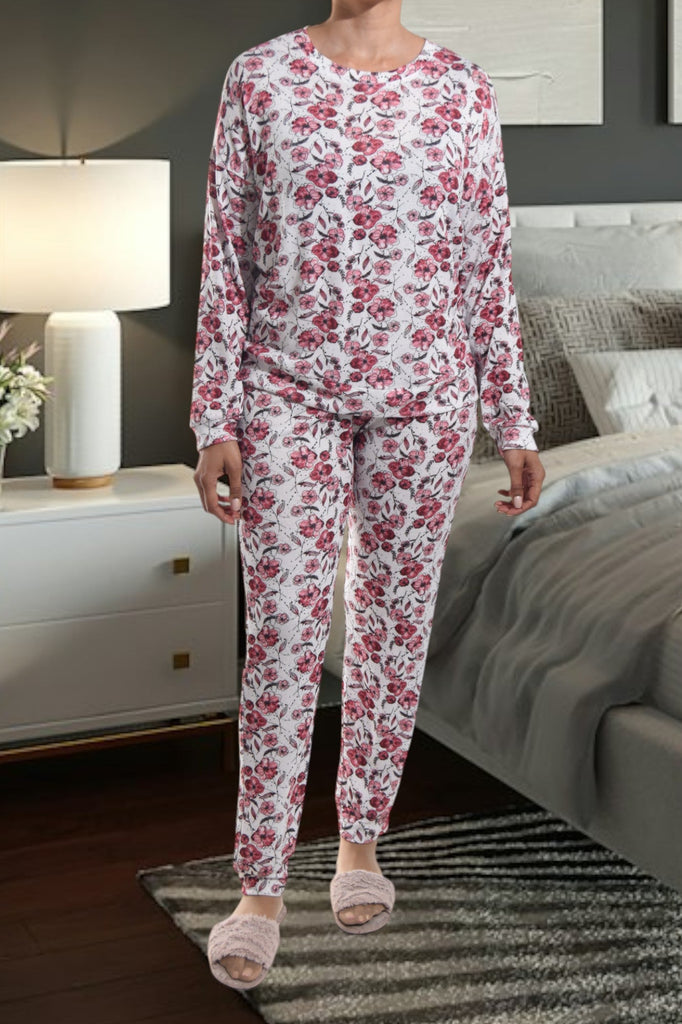 Ladies Red Floral Pj Set - StylePhase SA