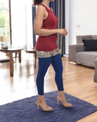 Ladies Red & Gold Longer Length Vest - StylePhase SA