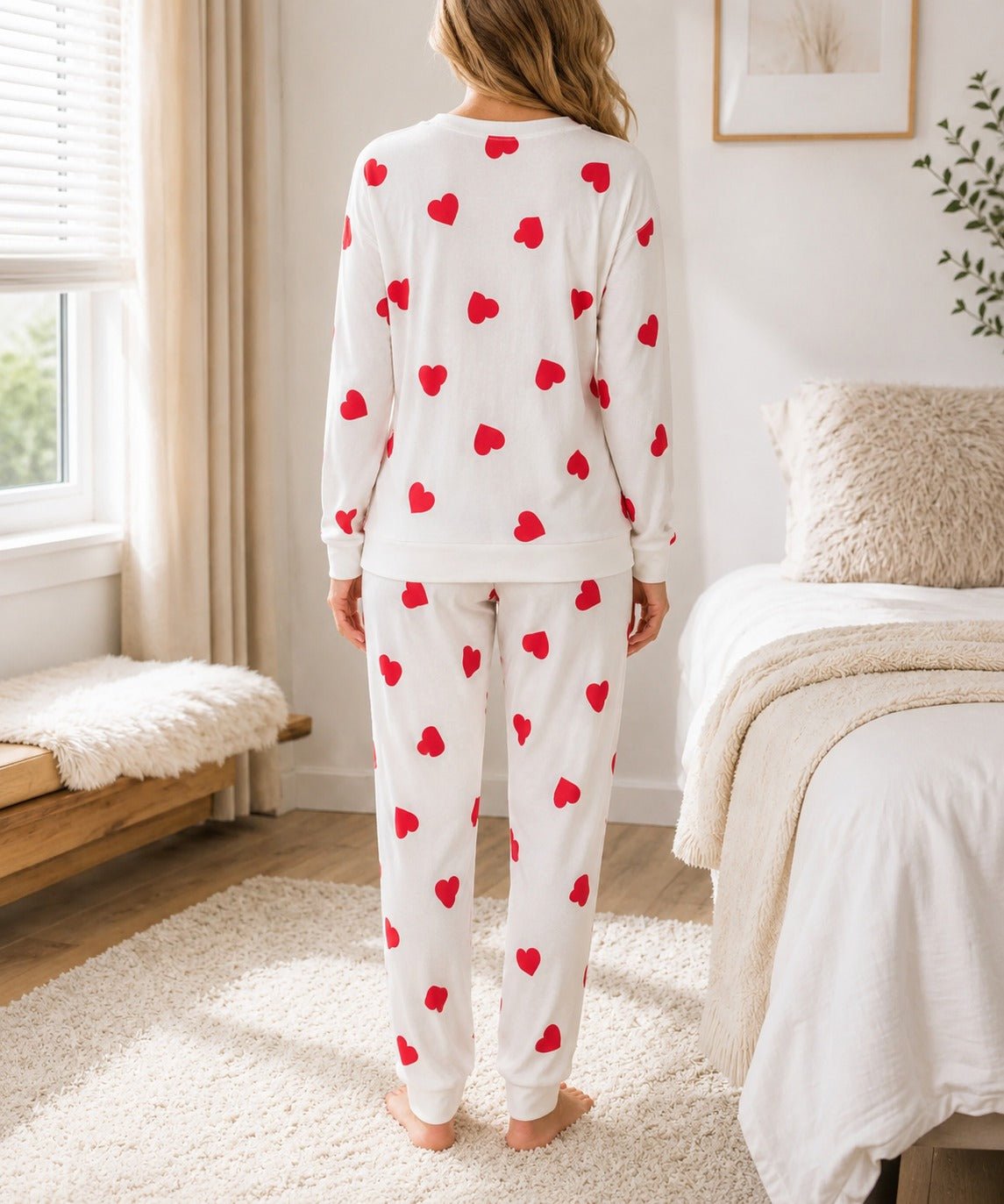 Ladies Red Heart Pj Set - StylePhase SA