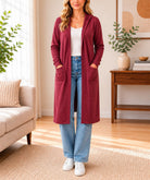 Ladies Red Knit Pocket Gilet - StylePhase SA
