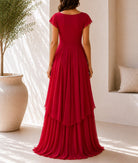 Ladies Red Layered Maxi Dress - StylePhase SA