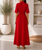 Ladies Red New Feeling Double Breast Dress - StylePhase SA