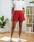 Ladies Red Pocket Shorts - StylePhase SA