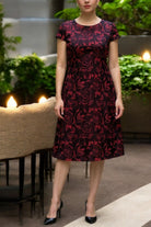 Ladies Red Rose Lined Dress - StylePhase SA