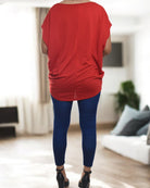 Ladies Red Short Sleeve Blouse - StylePhase SA