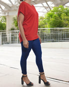 Ladies Red Short Sleeve Blouse - StylePhase SA