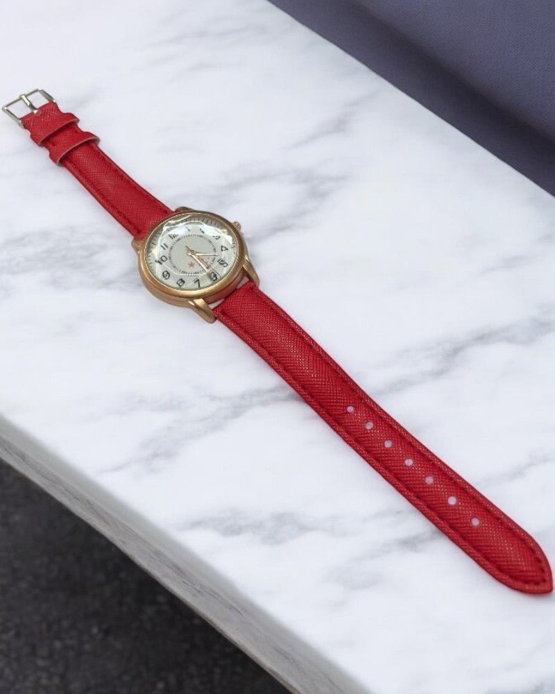 Ladies Red Strap Watch - StylePhase SA