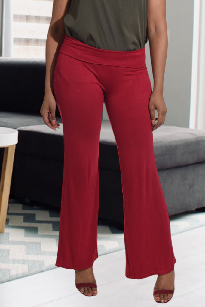 Ladies Red Stretch Pants - StylePhase SA