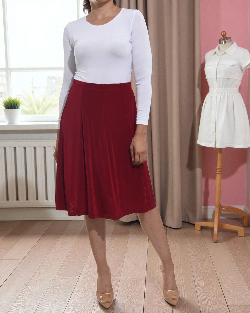 Ladies Red Stretch Skirt - StylePhase SA