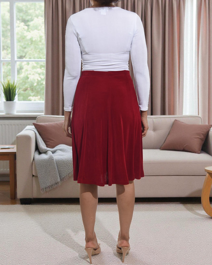 Ladies Red Stretch Skirt - StylePhase SA