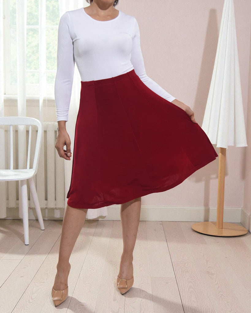 Ladies Red Stretch Skirt - StylePhase SA
