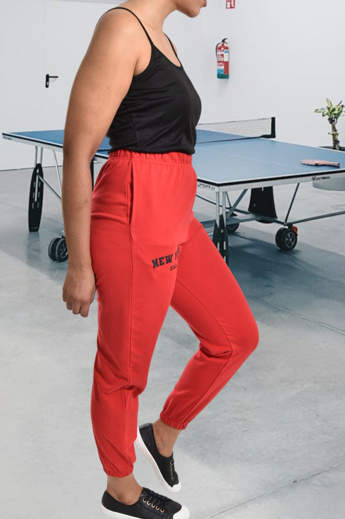 Ladies Red Track Pants - StylePhase SA