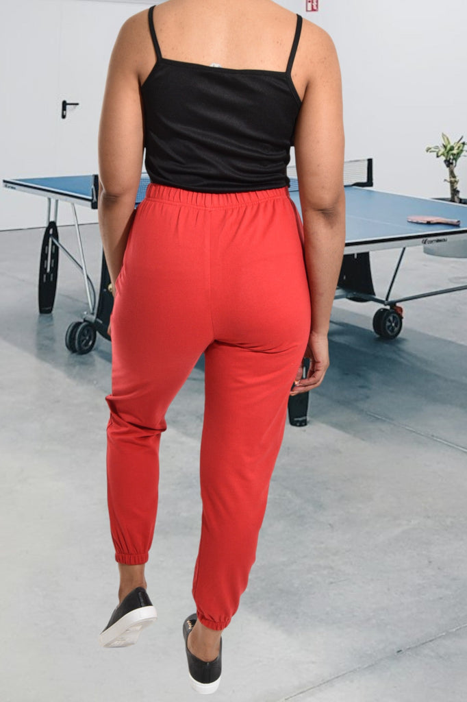 Ladies Red Track Pants - StylePhase SA