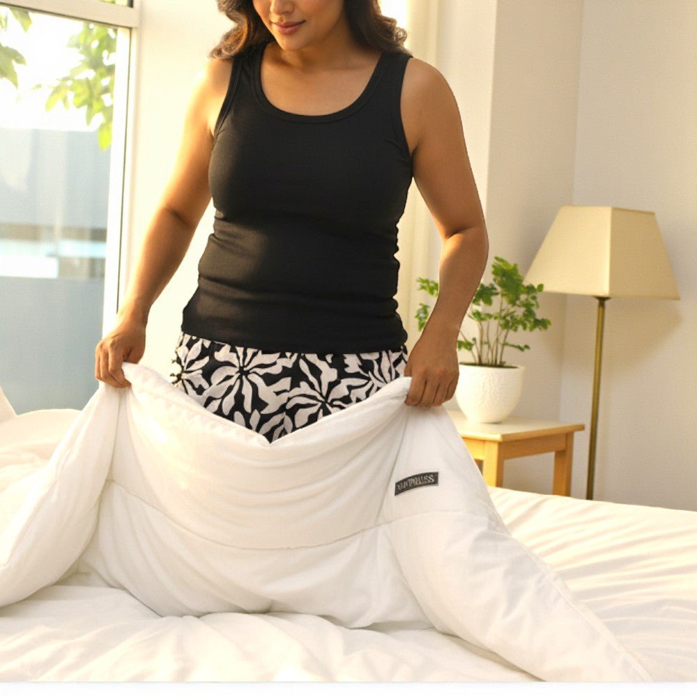 Ladies Rib Knit Vest Shorty Pj Set - Black Floral - StylePhase SA