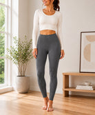 Ladies Ribbed Tights-Grey - StylePhase SA