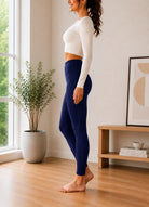 Ladies Ribbed Tights-Navy - StylePhase SA