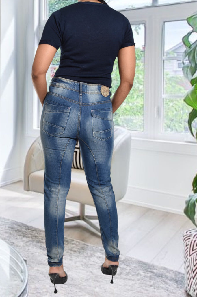 Ladies Ripped Denim Jeans - StylePhase SA