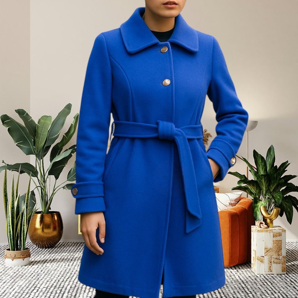Ladies Royal Blue Collar Coat - StylePhase SA