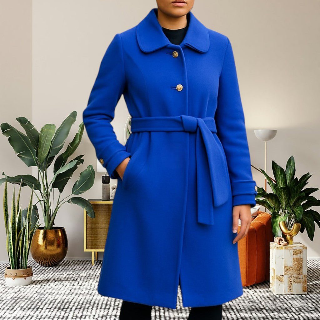 Ladies Royal Blue Collar Coat - StylePhase SA