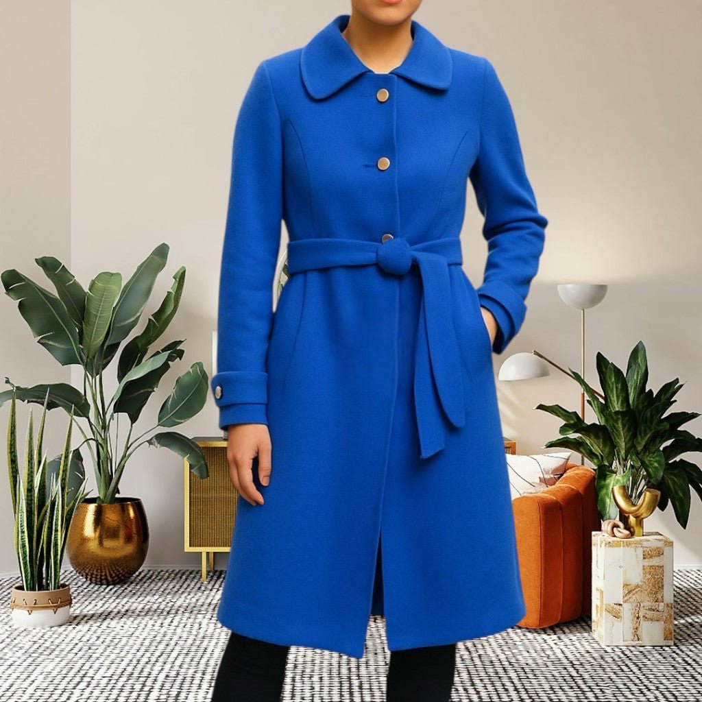 Ladies Royal Blue Collar Coat - StylePhase SA