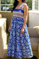 Ladies Royal Pattern Strappy Dress - StylePhase SA
