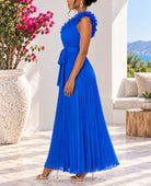 Ladies Royal Pleated Off Shoulder Dress - StylePhase SA