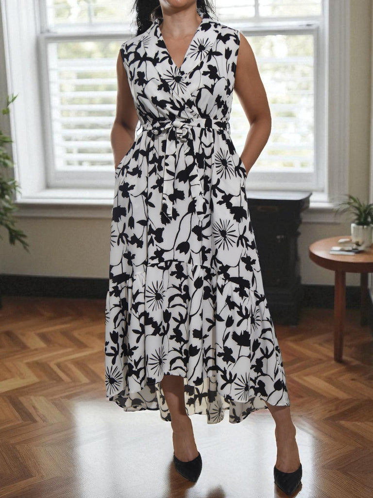 Ladies Ruffel End Floral Dress - StylePhase SA