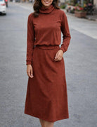 Ladies Rust Cowl 2Pce Skirt Set - StylePhase SA