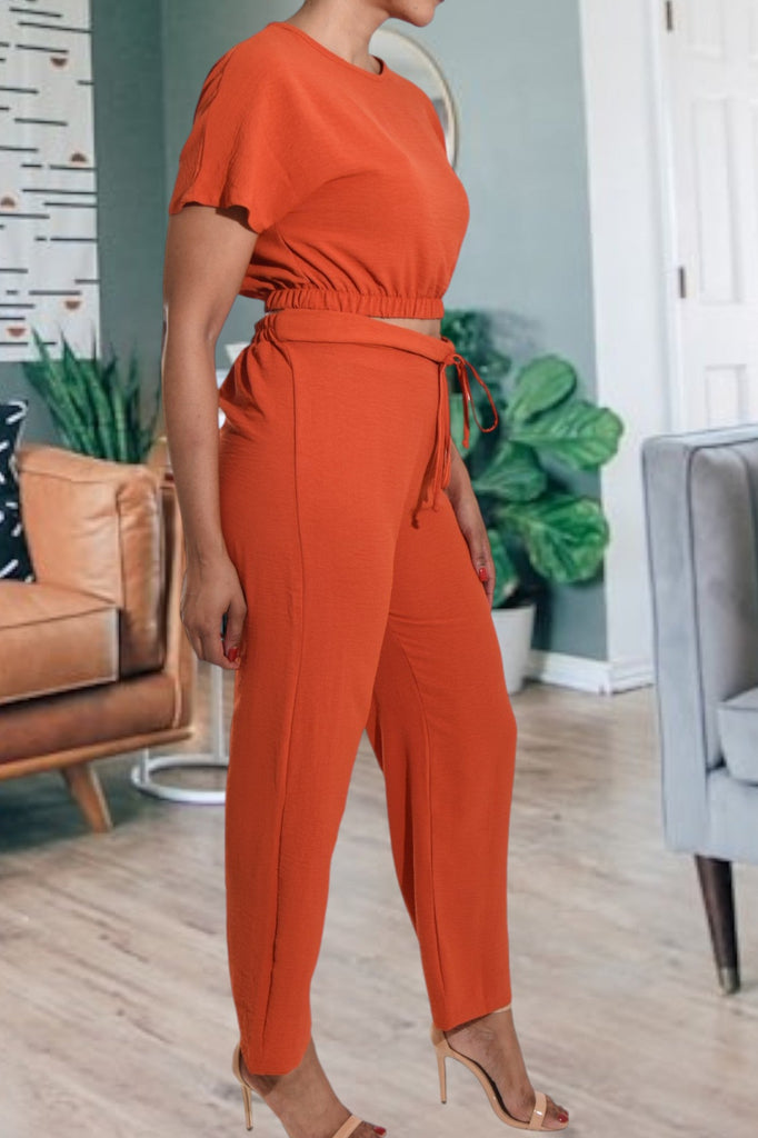 Ladies Rust Crop Set - StylePhase SA