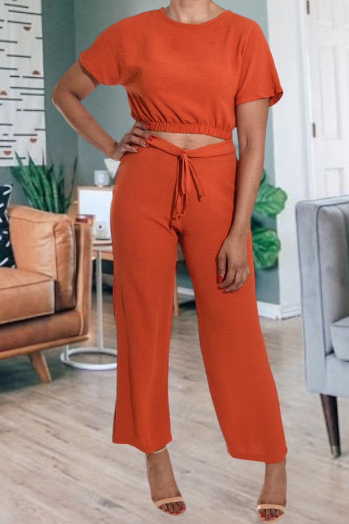 Ladies Rust Crop Set - StylePhase SA