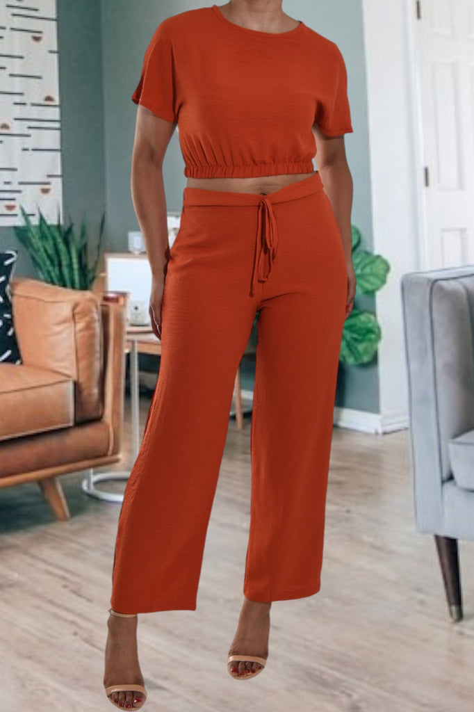 Ladies Rust Crop Set - StylePhase SA