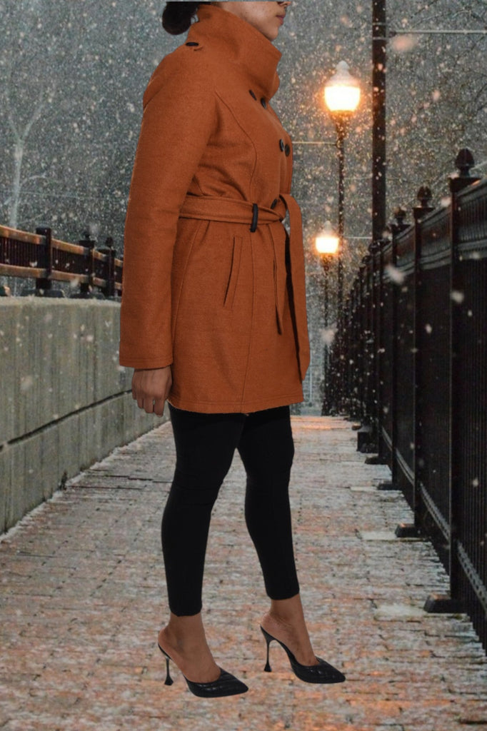 Ladies Rust Melton Coat - StylePhase SA