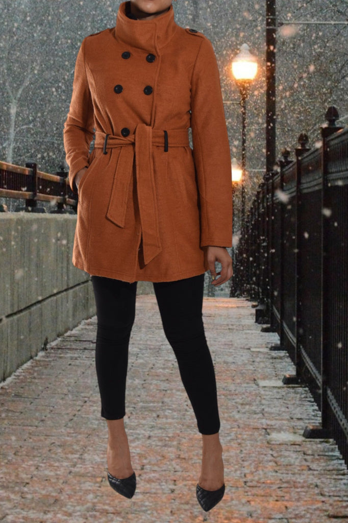 Ladies Rust Melton Coat - StylePhase SA