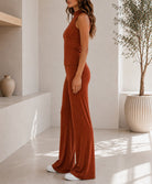 Ladies Rust New Feeling Rhinestone Two-Piece Set - StylePhase SA