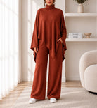 Ladies Rust New Feeling Wide Leg Two-Piece Set - StylePhase SA