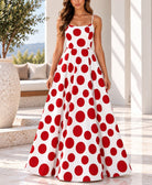 Ladies Rust Polka Dot Tie Back Dress - StylePhase SA