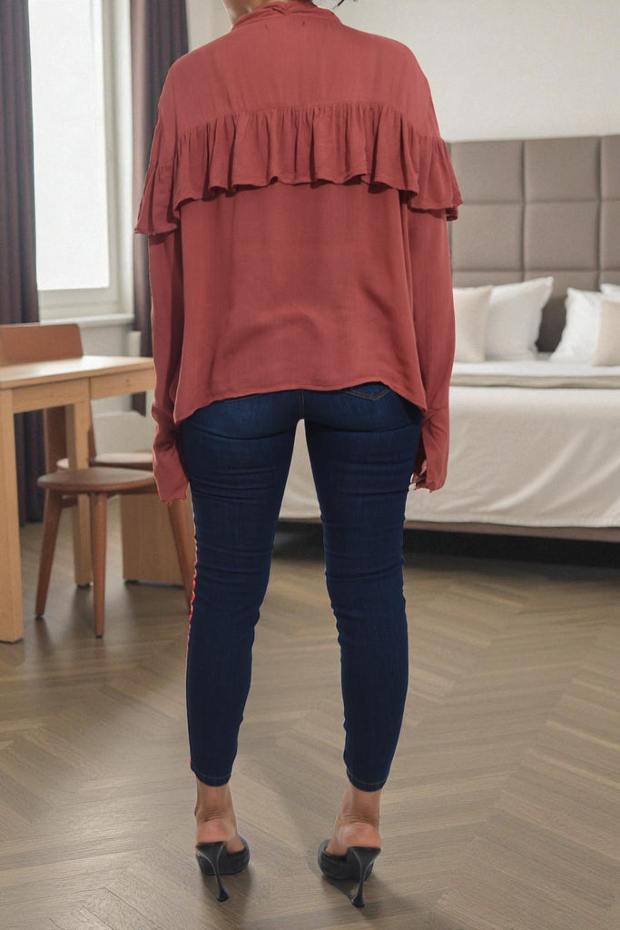 Ladies Rust Tie Front Top - StylePhase SA