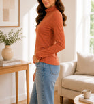 Ladies Rust Turtle Neck Top - StylePhase SA