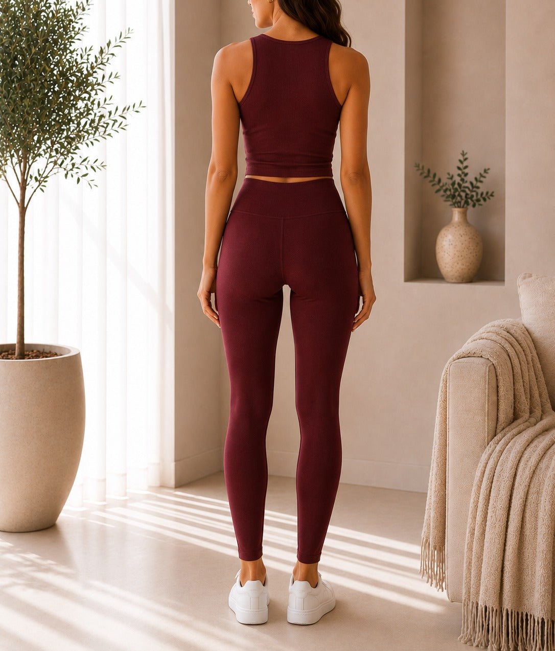 Ladies Rust Two-Piece Activewear Set - StylePhase SA
