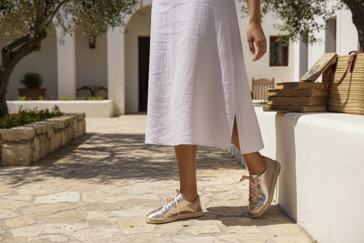 Ladies Ruth Rose Gold Espadrille - StylePhase SA