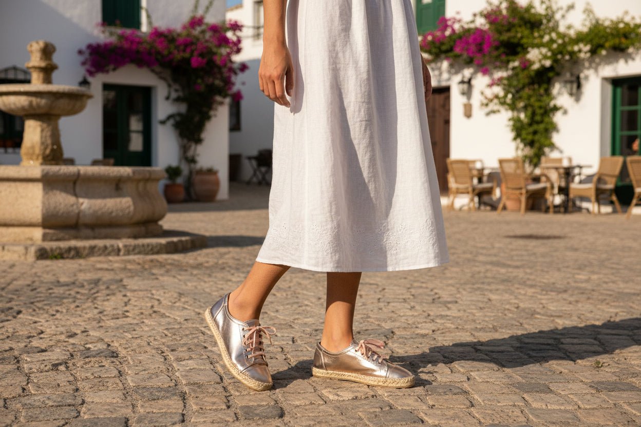 Ladies Ruth Rose Gold Espadrille - StylePhase SA