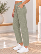 Ladies Sage Elastic Waistband Front Pocket Pants - StylePhase SA