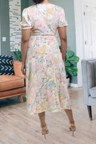 Ladies Sage Flower Wrap Dress - StylePhase SA