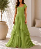 Ladies Sage Green Layered Maxi Dress - StylePhase SA